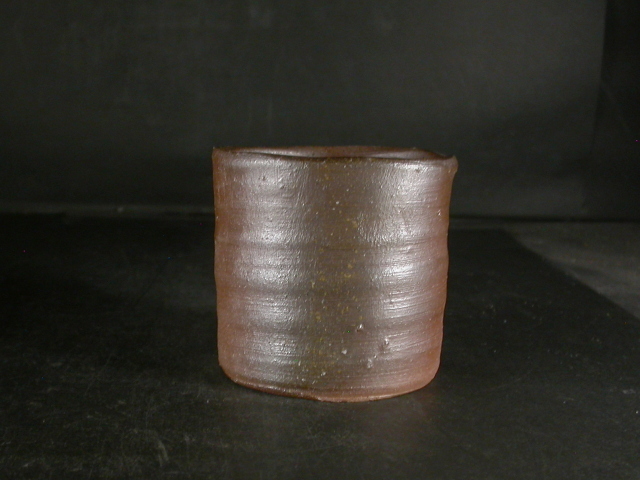 【新品・未使用】備前焼 作家物 湯飲み 森本良信 備前湯呑み 満300ml 穴窯焼成茶器 備前焼 作家ものゆのみ