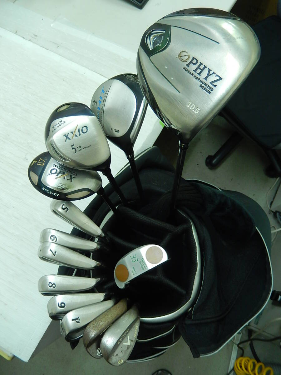 初心者応援☆ブリヂストンPHYZ男性用セット☆ツアーステージ製キャディバッグ付 初心者応援☆ブリヂストンPHYZ男性用セット☆ツアーステージ製