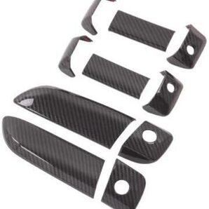 ★新品★ ハイエース 200系 1型 2型 3型 4型 5型 6型 ドアノブカバー ドアハンドルカバー ブラックカーボン調