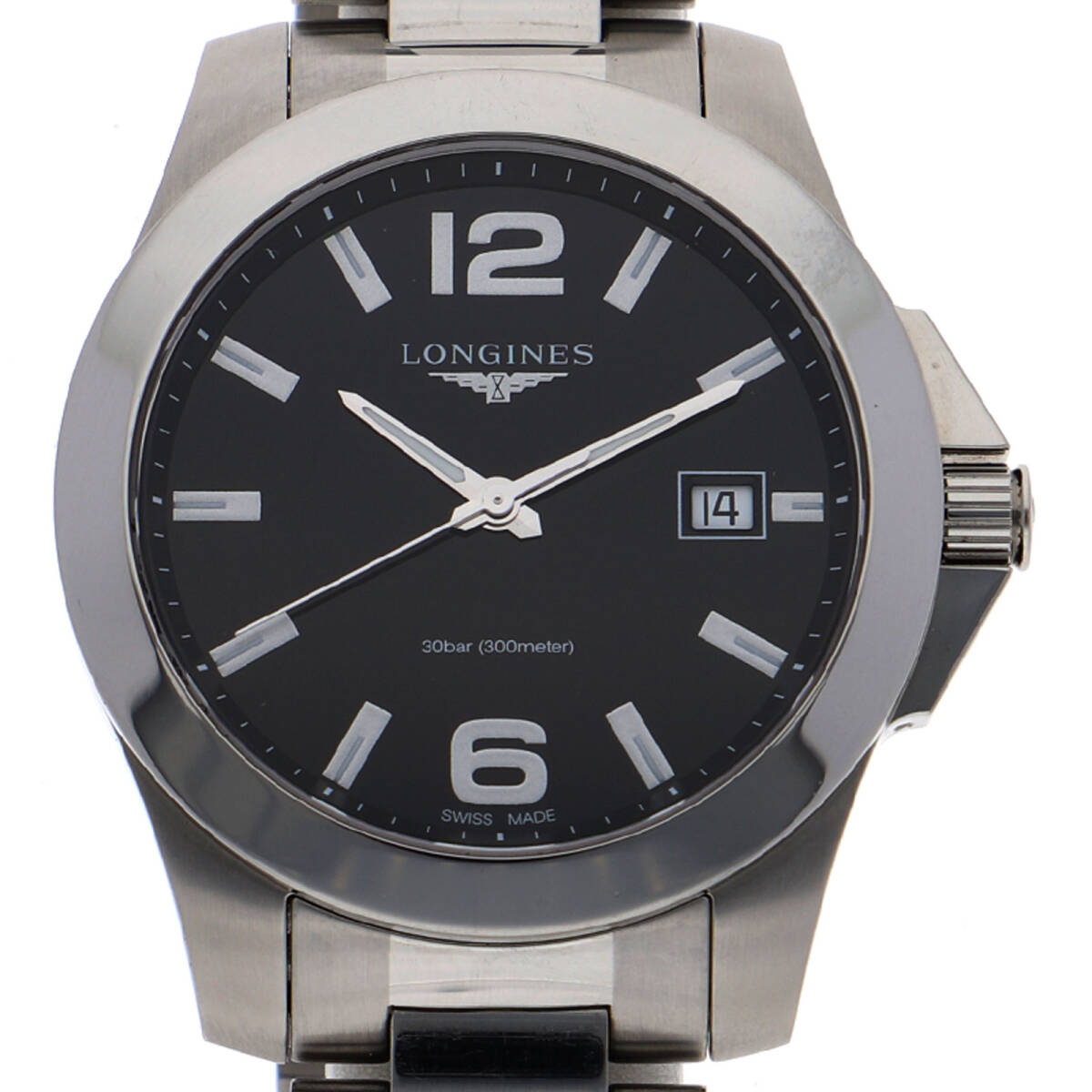 LONGINES Longines L3.378.4 Conquest чёрный бриллиант ruSS кварц мужской [136341]