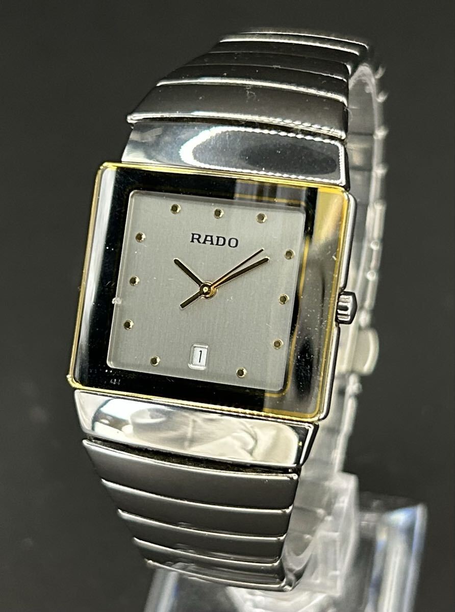 稼働✨RADO ダイアスター スクエア 3P ダイヤ デイト 新品電池 シルバー 2025年最新】Yahoo!オークション -ラドー ダイヤスター スクエア