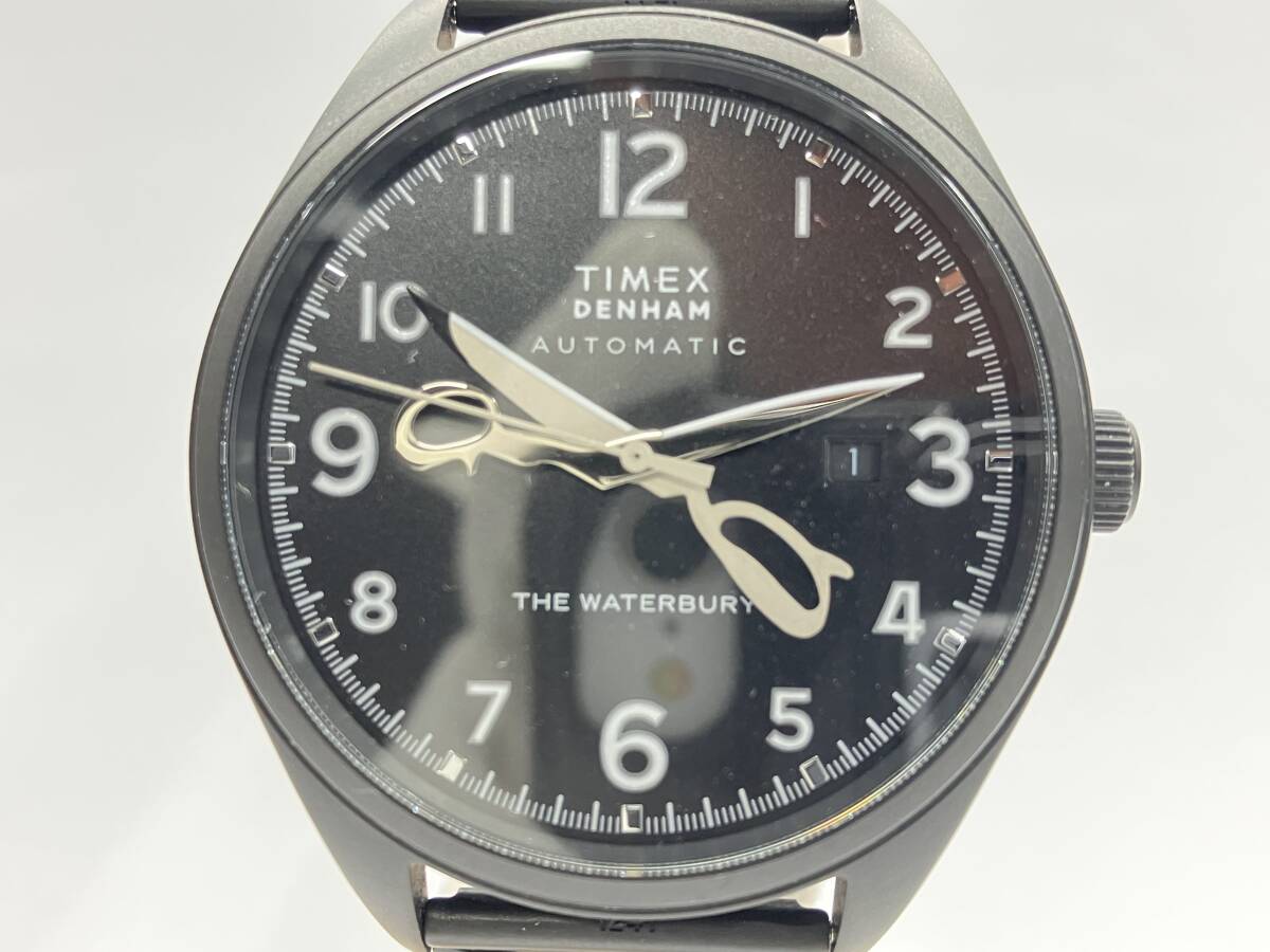 稼働品 TIMEX タイメックス 腕時計 自動巻き 黒文字盤 ３針 裏スケ 稼働品 TIMEX タイメックス 腕時計 自動巻き 黒文字盤 3針 裏