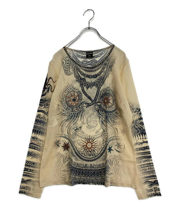 希少 ヴィンテージ　GAULTIER ウルフ カットソー パワーネット　M 希少 ヴィンテージ GAULTIER ウルフ カットソー パワーネット M