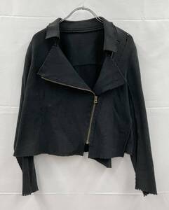 ISSET MIYAKE ブルゾン ニットジャケット IM53KD312 日本製 サイズ2 ブラック 通年