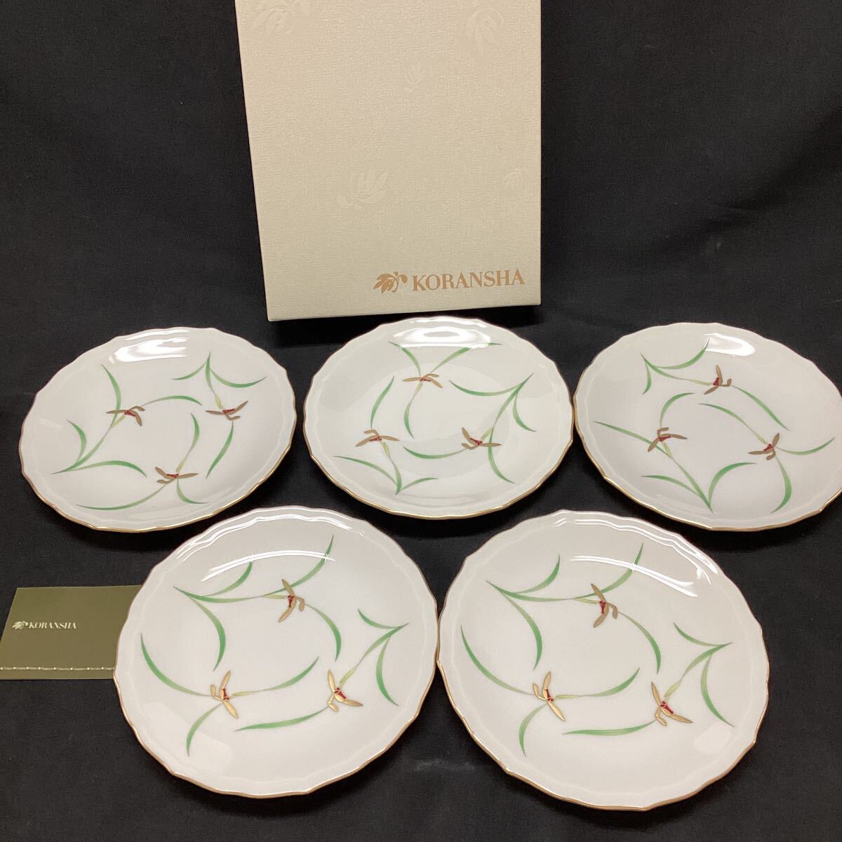 香蘭社　大皿　銘々皿5枚セット　新品 未使用品 香蘭社 大皿 銘々皿5枚セット 新品 未使用品 香蘭社 銘々皿 5枚