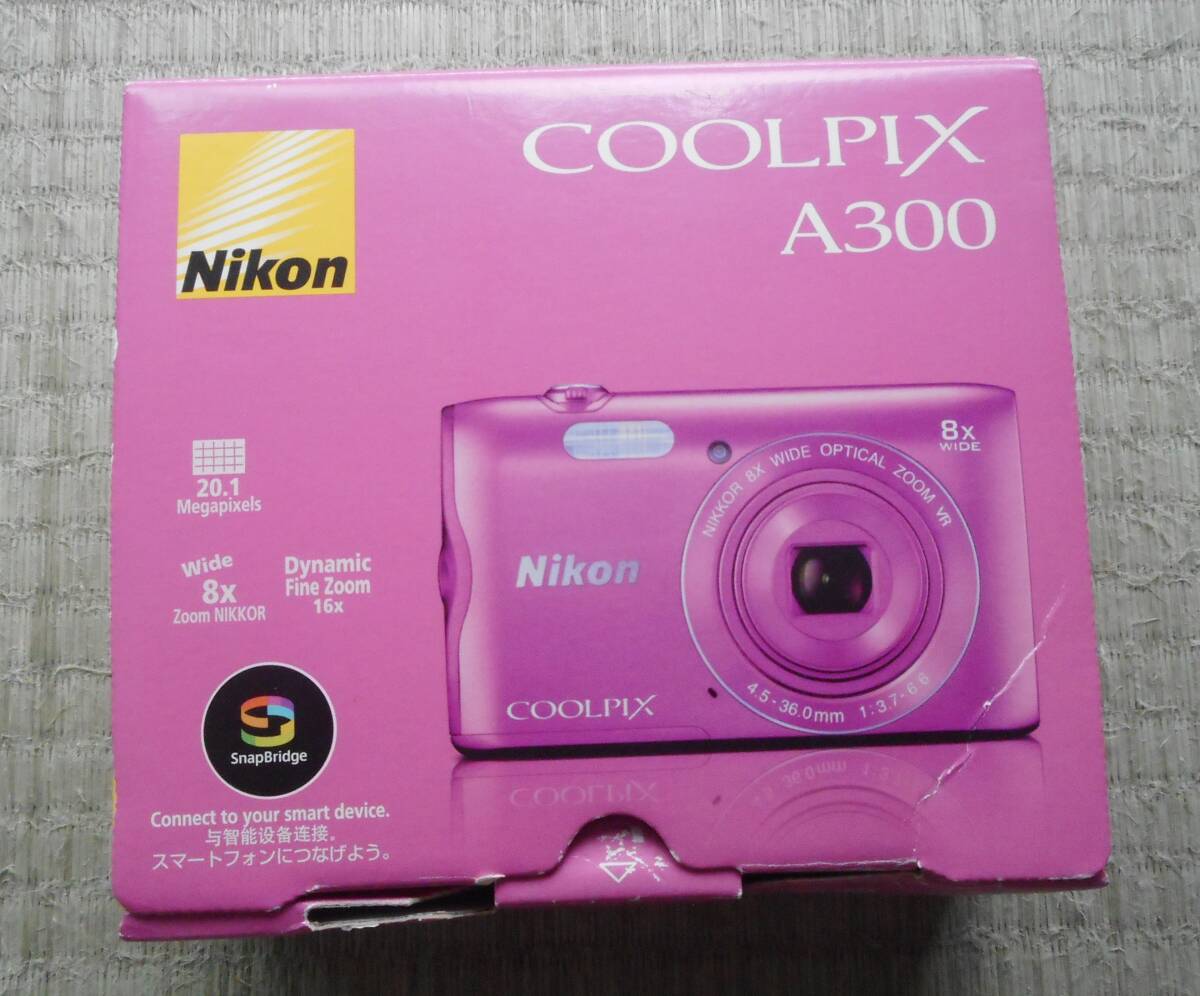 【ジャンク品】Nikon COOLPIX A300 デジカメ ピンク COOLPIX ニコン コンデジ Nikon A300 ピンク 中古 Wi-Fi搭載 SD