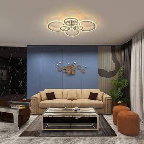 おしゃれなLEDシーリングライト(無段階調光調色、2800K-6500K)