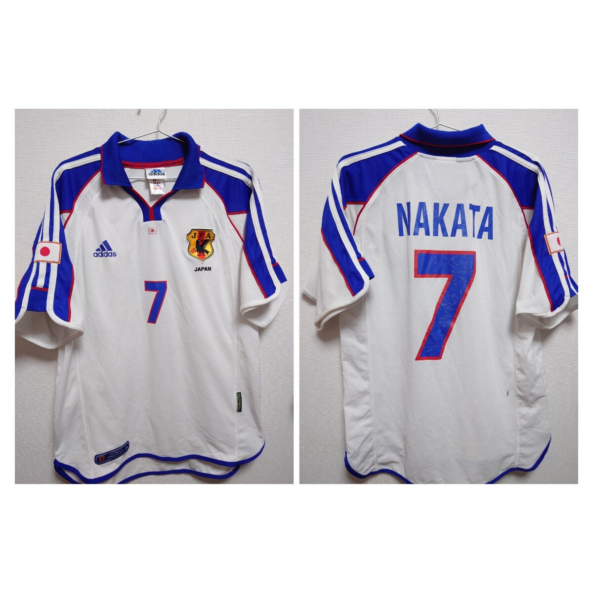 【99-00】日本代表 adidas ユニフォーム 中田英寿 デッドストック 99-00】日本代表 adidas ユニフォーム 中田英寿 デッドストック