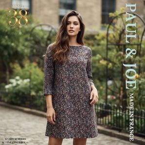 ポール&ジョー 新品 6.3万 メインライン シルクスモールボタニカルワンピース