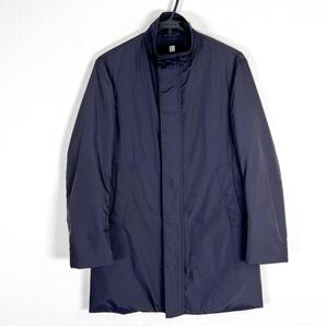 【LEIB】全日本紳士服産業協議会 ネイビー 中綿 ダウン混ジャケット ジャンパー ブルゾン アウター ビジネスコート メンズ Sサイズ【c018】