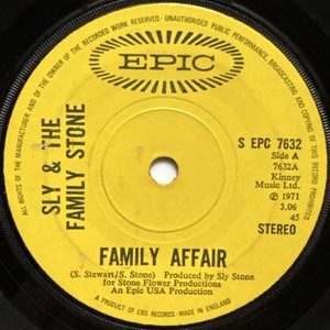 【試聴 7inch】Sly & The Family Stone / Family Affair, Luv N’ Haight 7インチ 45 muro koco フリーソウル サバービア
