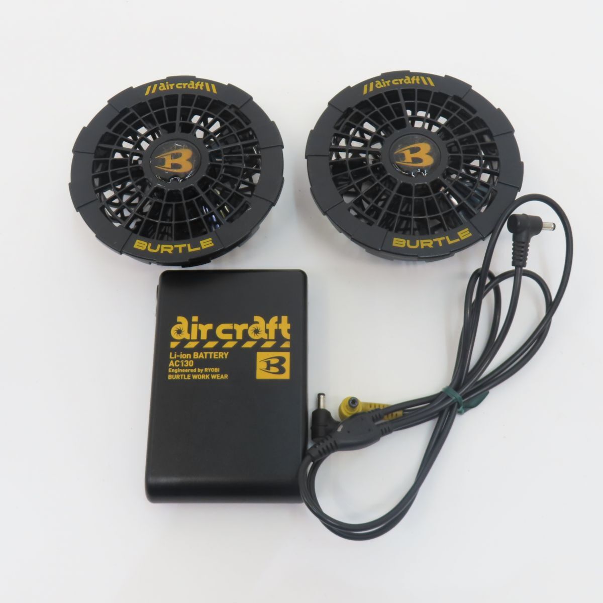 【中古/13V】バートル ファン2個、バッテリー、充電器付 中古/13V】バートル ファン2個、バッテリー、充電器付