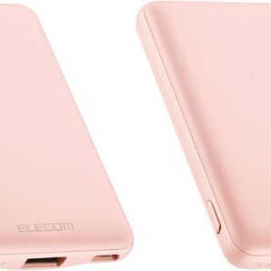 新品 送料無料 2個セット ピンク DE-C37-5000PN ELECOM エレコム PSE認証 モバイルバッテリー 5000mAh 12W コンパクト 薄型 軽量