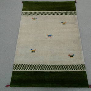 やつ様追加購入予約品@◆ギャッベ◆ペルシャ絨毯◆アンティーク 家具◆北欧◆骨董◆茶道 華道◆ 148×99cm 2025-1022-33-1 ま