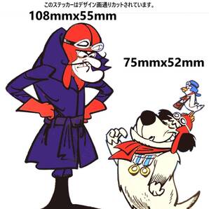 GW59-02 ヴィンテージスタイル 右 チキチキマシン猛レース ステッカー Muttley マットレー ケンケン WACKY RACES かわいい レトロ