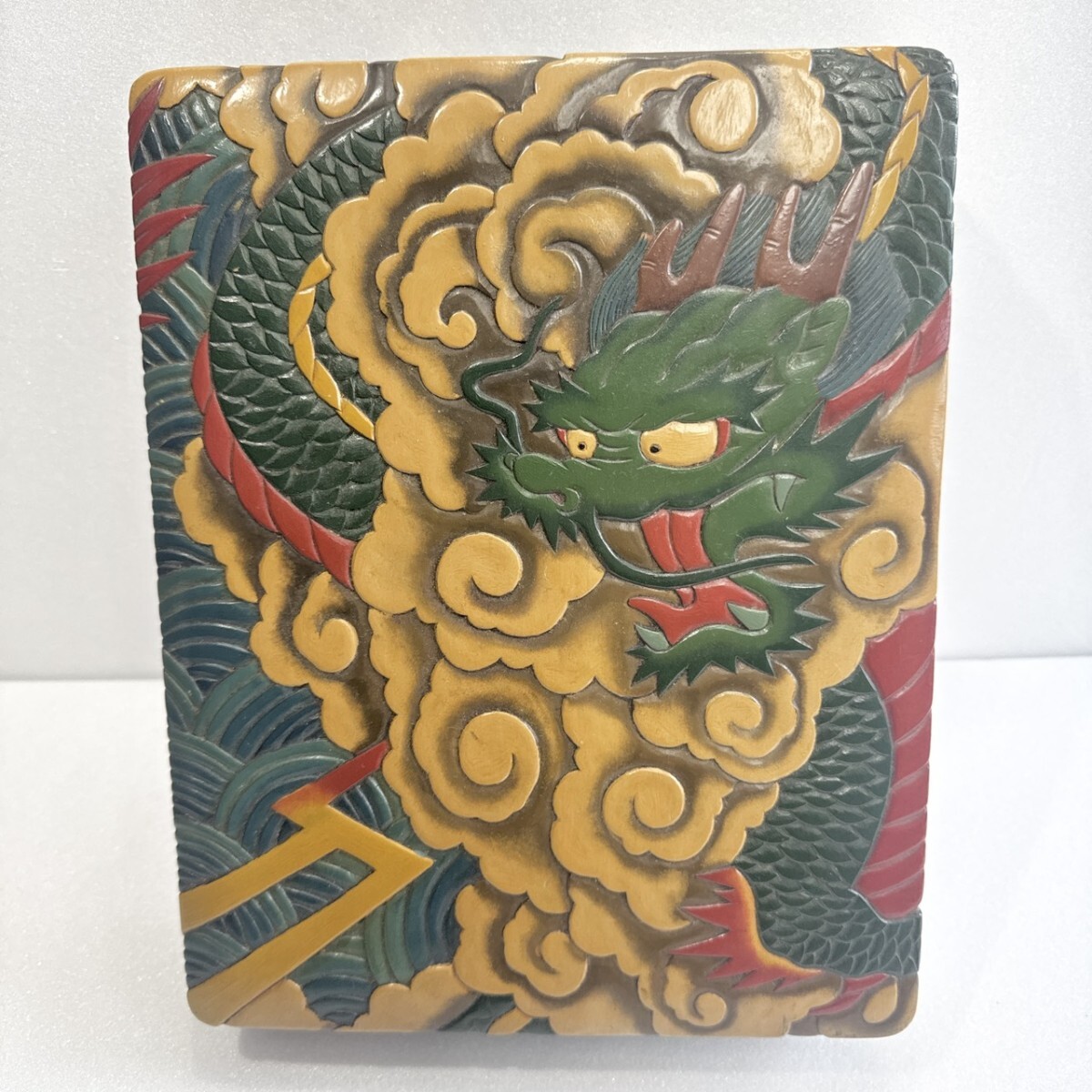 木彫り　龍　置物　アンティーク ドラゴンの木彫り 龍の木彫り スワール無垢材 左向き 40cm 竜の