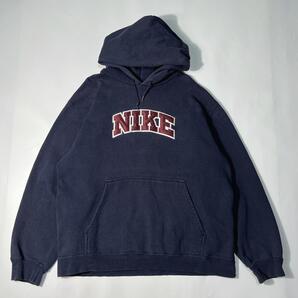 90's NIKE ナイキ プルオーバー パーカー L カナダ製 白タグ ビッグロゴ 90年代ヴィンテージ HTK7271