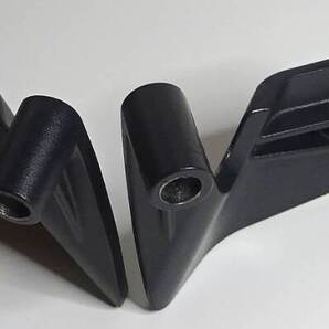 ☆ バイク・自転車用ミラー 左右セット ブラック 変わった細長いブレード型 ☆ ミラーサイズ約4×10cm M8orM10正ネジ取付 ☆
