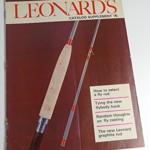 ☆ H.L.Leonard Rod Co. 1975 Catalog Supplement ☆アメリカバンブーロッドの老舗にして代表,レナード社のUniversity So. Owner期の補遺☆