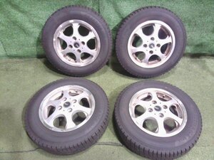 ☆ 2024年製 145/80R13 スタッドレスタイヤ PRACTIVA ICE BP02 社外品 13インチ アルミホイール 4本 中古品 KJ44 :6E1 ☆