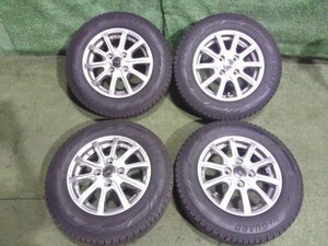 ☆ 2023年製 145/80R13 スタッドレスタイヤ YOKOHAMA ice GUARD iG60 社外品 13インチ アルミホイール 4本 中古品 KJ46 :6E1 ☆