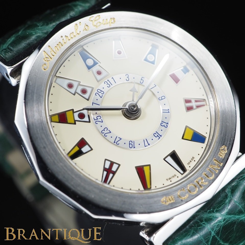 稼働品 CORUM コルム 腕時計 スイス製 クォーツ CORUM コルム アドミラルズカップ 金無垢 K18YG レディース クォーツ