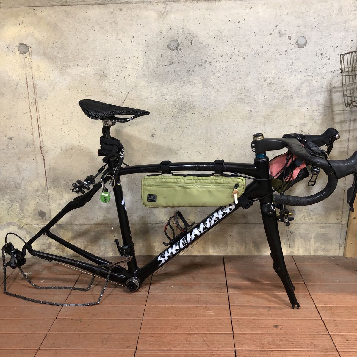 【ジャンク品】自転車【県内引き取りor条件有 お届け可】 ワイヤーロック 自転車 鍵 ダイヤル式 5桁 1.2m オレンジ