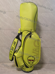 【未使用】Golf Bag SWAG キャディーバック PU レザー スタンドバッグ  男女兼用 ゴルフバッグ●RH013