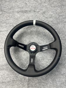 MOMO 車ハンドル ステアリングホイール 13インチ 競技用改装ハンドルホイール white RH002