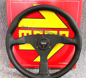 高級 MOMO ステアリング ハンドル 345mm black 14インチ 車ハンドルスポーツ 競技用改装ハンドル ●RH042
