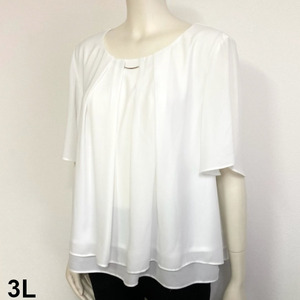 Срочно Новая Блузка С Коротким Рукавом 3L Off-White На Подкладке Бесплатная Доставка