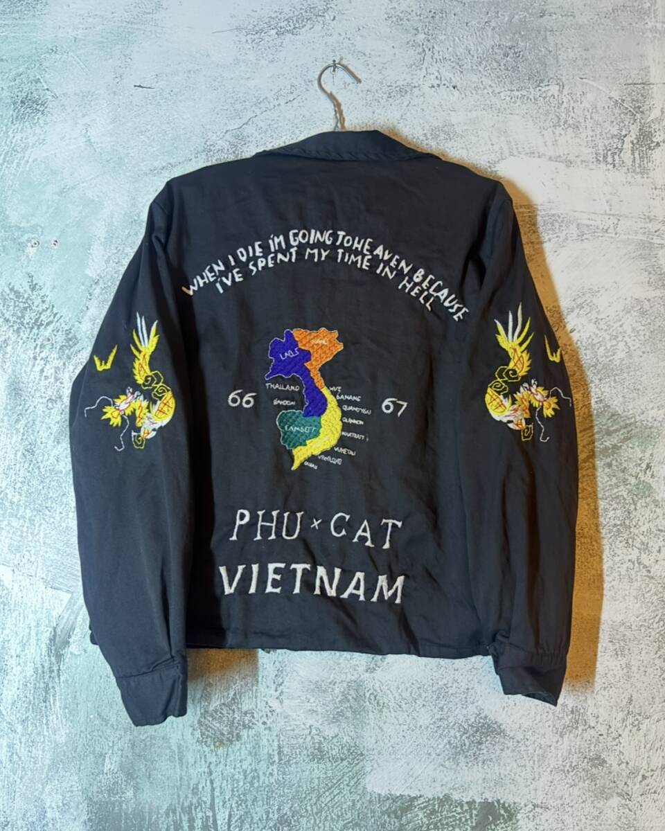 USNAVY ツアー スーベニアジャケット ヴィンテージ スカジャン ベトジャン 70s vintage U.S.NAVY ツアージャケット スーベニアジャケット