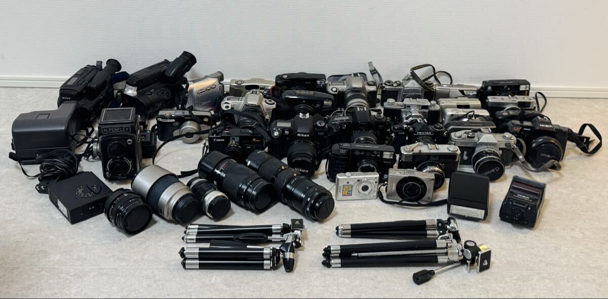 デジカメ·フィルムカメラ　ジャンク品6点セット ビンテージ 昭和レトロ 当時物 フジカラー コンパクトフィルム