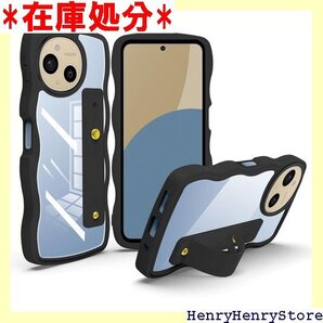 AQUOS sense9 ケース クリア スタンド機能 軽量 薄型 おしゃれ 人気 ストラップホール ブラック 2424