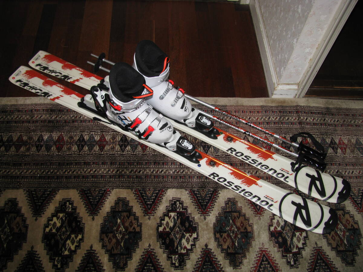 【中古】Jrスキーセット 107cm 中古】Jrスキーセット 107cm スキー3点セット スキー板107cm