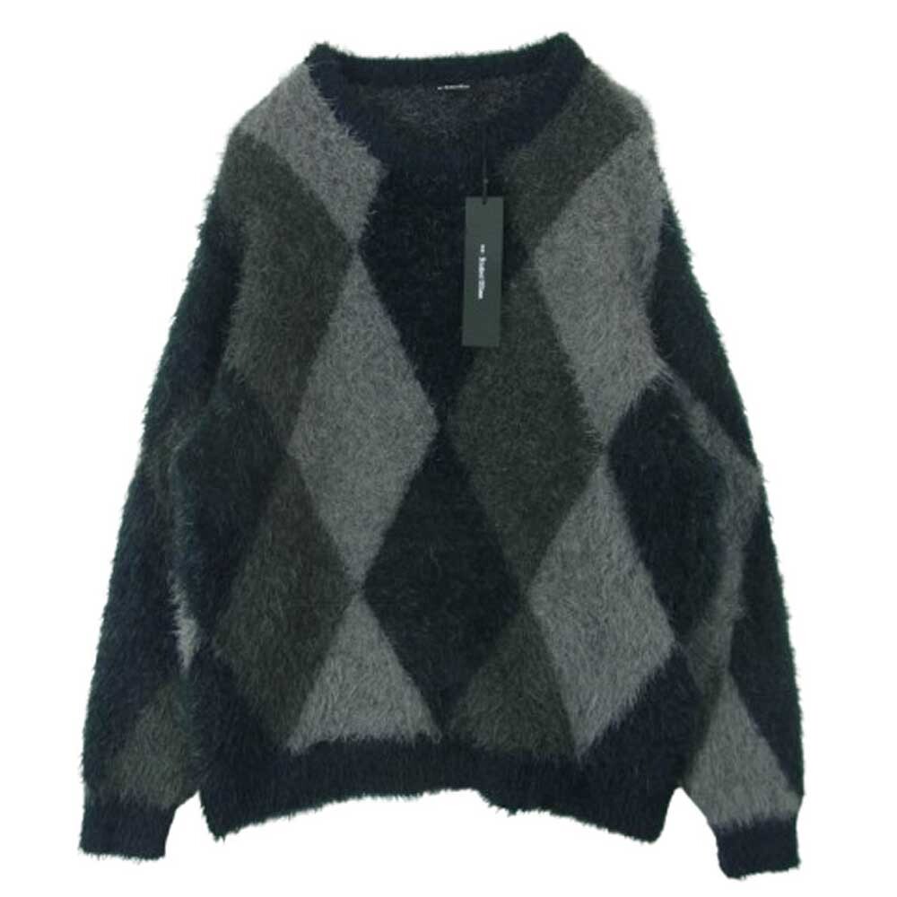 NUMBER (N)INE モヘアニット グランジ 裏原 アーガイル ブラック 本人期 アーカイブ グランジニット M 黒（2022/02/11買取