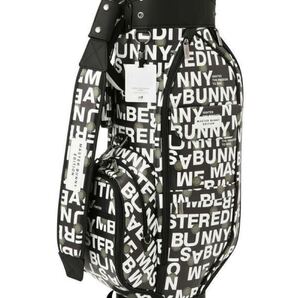 新品正規品 マスターバニー パーリーゲイツ キャディバッグ ユーティリティポーチ付き! ブラック ロゴ総柄 合成皮革 送料無料