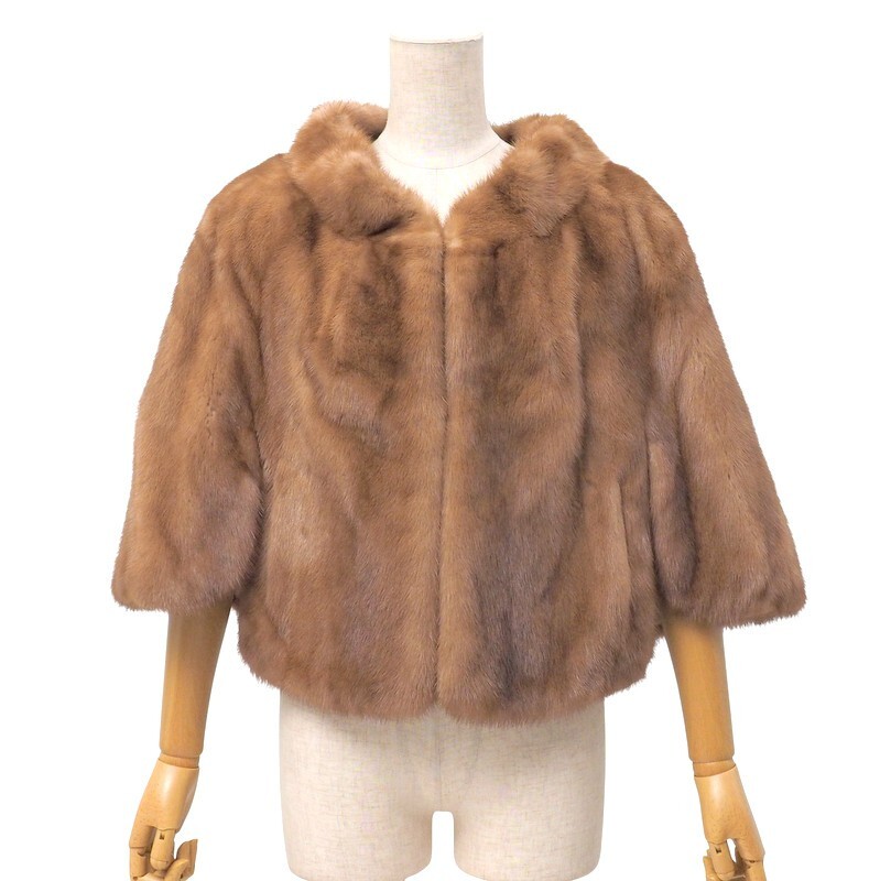 SAGA MINK デミバフミンク　クロップド　リアルファー　本毛皮　袖太 SAGA MINK デミバフミンク クロップド リアルファー 本毛皮 袖太