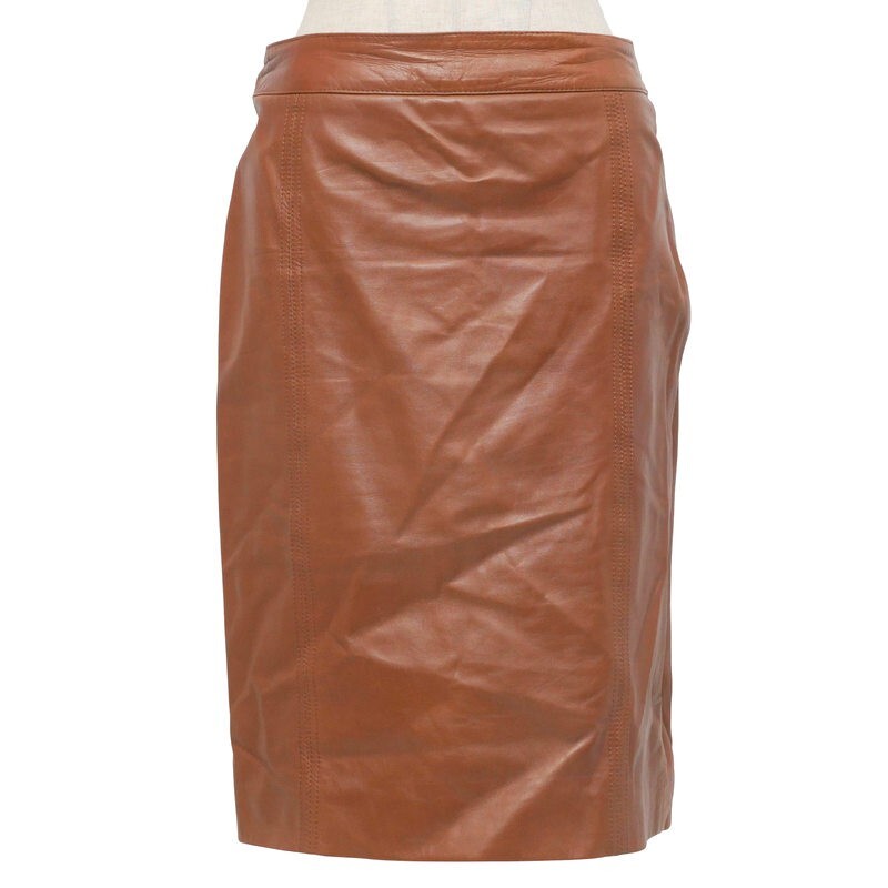 VALENTINO*ヴァレンチノ　レースフリルスカート　イタリア製　膝丈　6 ウィメンズスカート(ミニスカート・ロングスカート