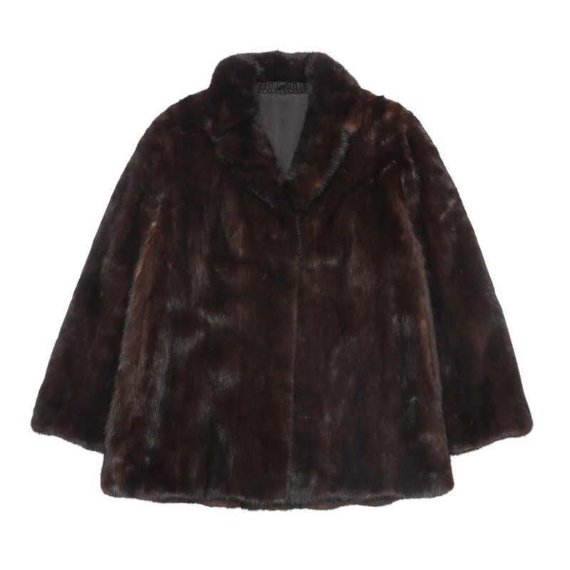 良品　毛皮　コート　ハーフ丈　リアルファー　ミンク　ダークブラウン　11号 楽天市場】毛皮 未使用 ハーフコートの通販