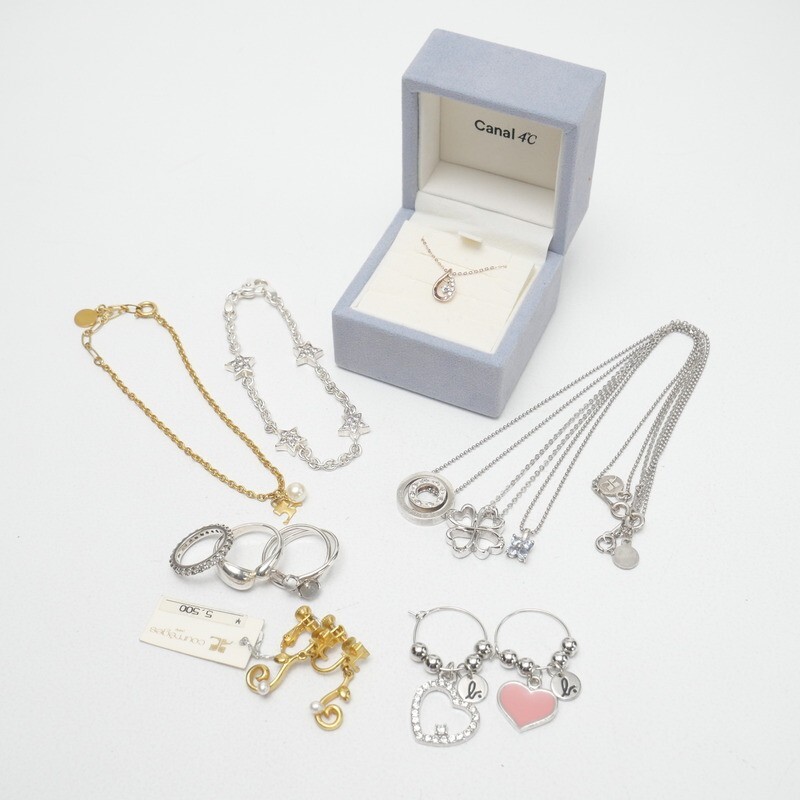 【生前整理　遺品整理】　ネックレス　リング　ピアス　他　アクセサリーおまとめ 生前整理 遺品整理】 ネックレス リング ピアス 他 アクセサリー