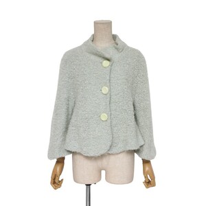 TJ5941 00 Сделано в Италии*Armani Collezioni ARMANI COLLEZIONI*смесь шерсти и мохера*короткая куртка*размер 42*сине-зеленый цвет