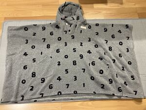 SOU・SOU × le coq sportif SO-SU-U柄ポンチョ ソウソウ ルコックスポルティフ コラボ 数字柄 フード付き アウトドア 古着 秋冬