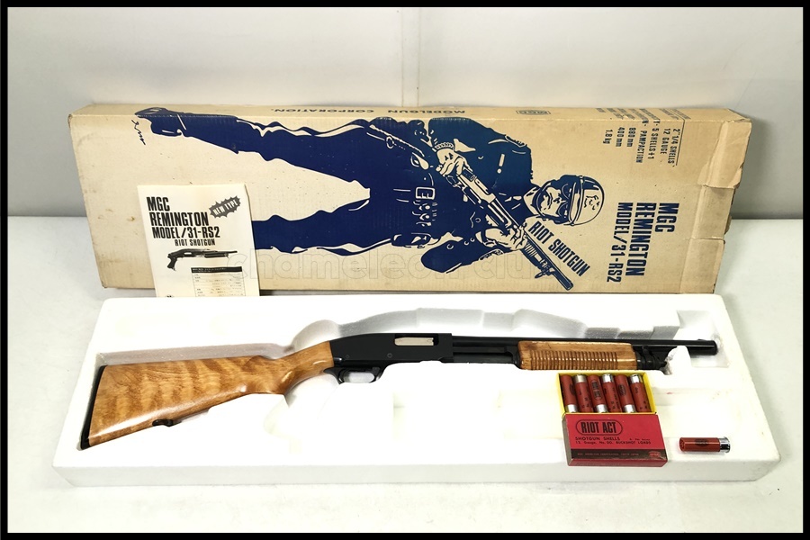 MGC M31RS2モデルガン MGC] レミントン M31-RS2 ライアットショットガン 木製ストック
