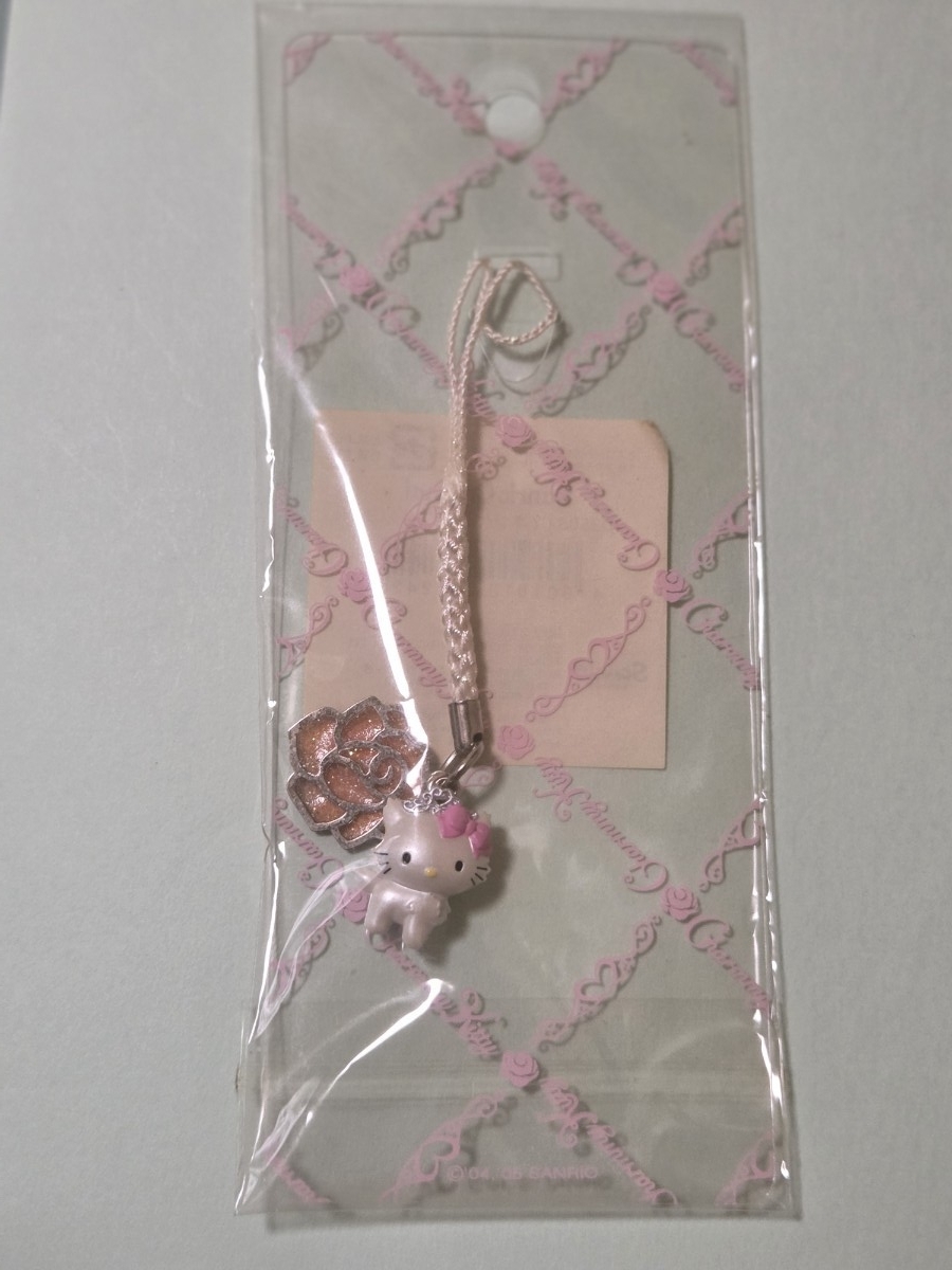 チャーミーキティ チャーム付きキーホルダー　ストラップ　根付け　ご当地　2005 チャーミーキティ チャーム付きキーホルダー ストラップ 根付け