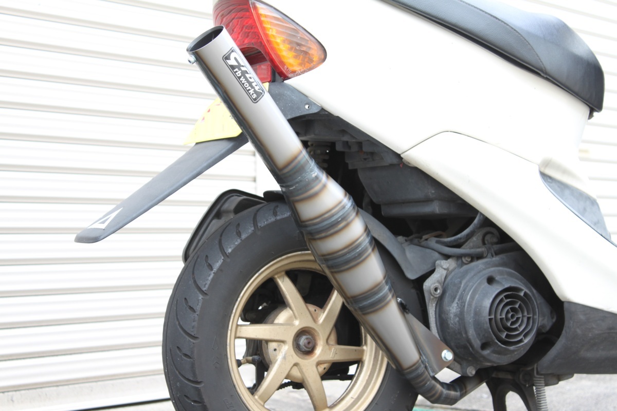 新古品　AF34　AF35　ZX V8 マフラー　チャンバー Live DIO V8 チャンバー 横型エンジン AF34 AF35 ライブディオ