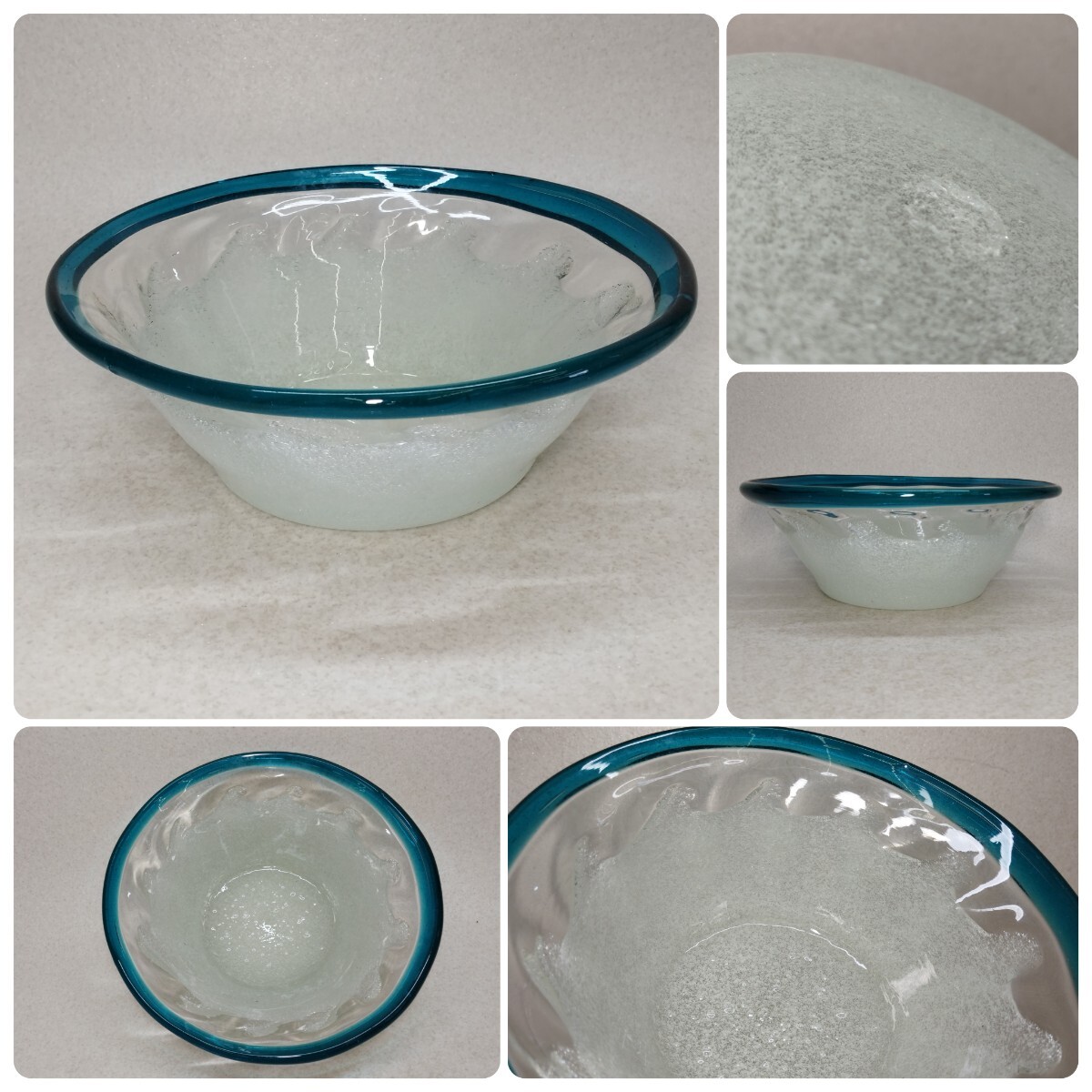 小谷晋三　倉敷ガラス　初期作品　気泡　吹きガラス　新品に近い美品　横山秀樹 小谷晋三 倉敷ガラス 初期作品 気泡 吹きガラス 新品に近い美品