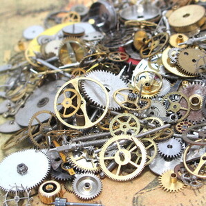 c0073 時計部品・歯車パーツ30g【スチームパンク レジン アンティークレトロ 手作り 手芸材料ハンドメイド アクセサリー素材】蒸気猫パーツ