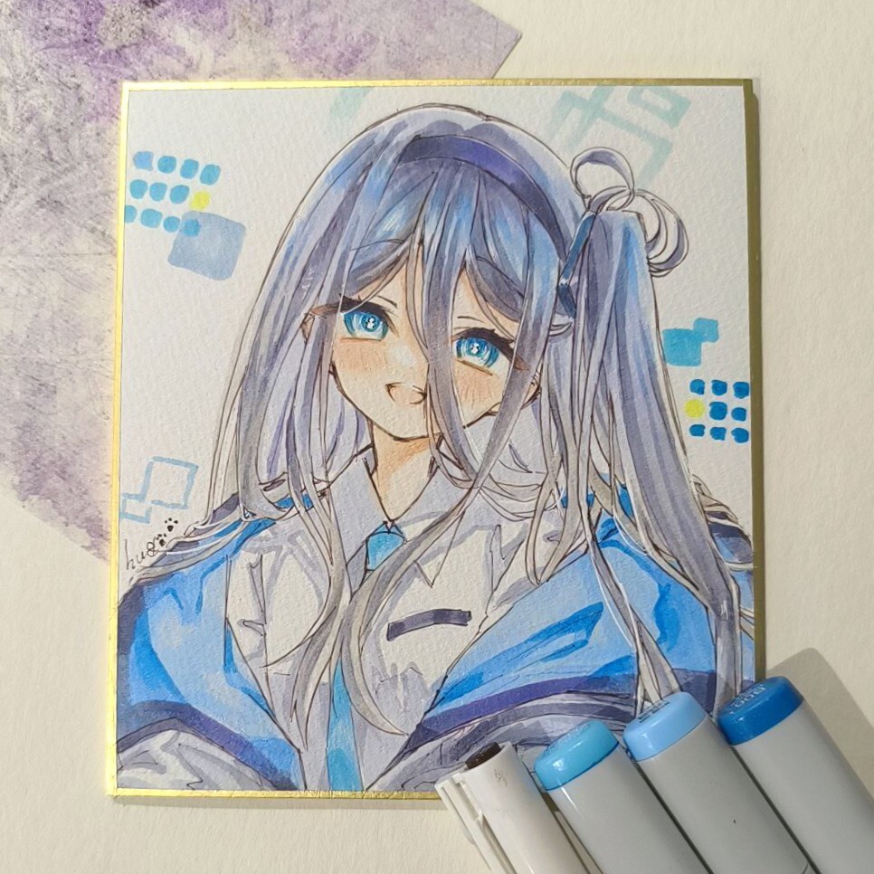 Yahoo!オークション -「ミニ色紙」(手描きイラスト) の落札相場