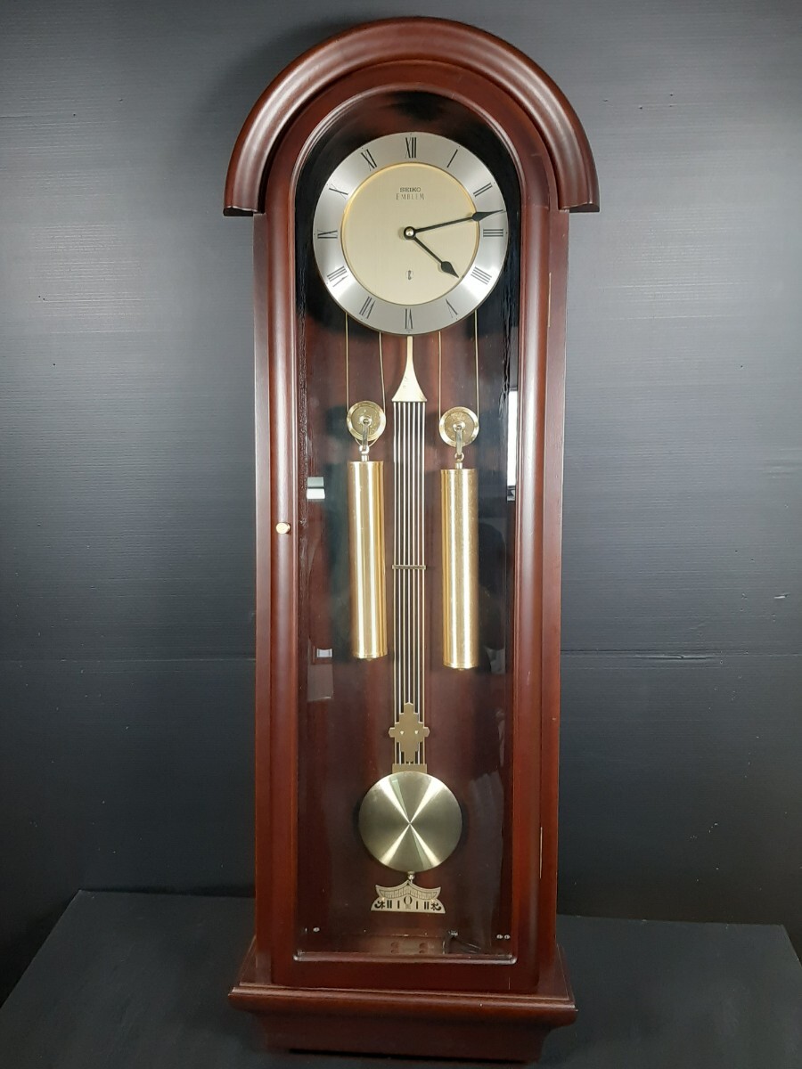 【美品】掛け時計 SEIKO EMBLEM HS529A セイコーエンブレム掛け時計 SEIKO電波時計 HS529A /時計